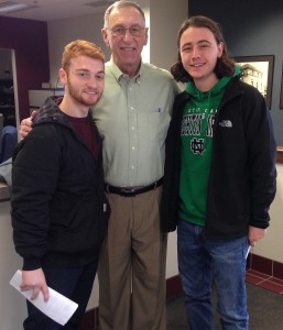 Professor Bill Suter with students from the Western Illinois Construction Management Association
